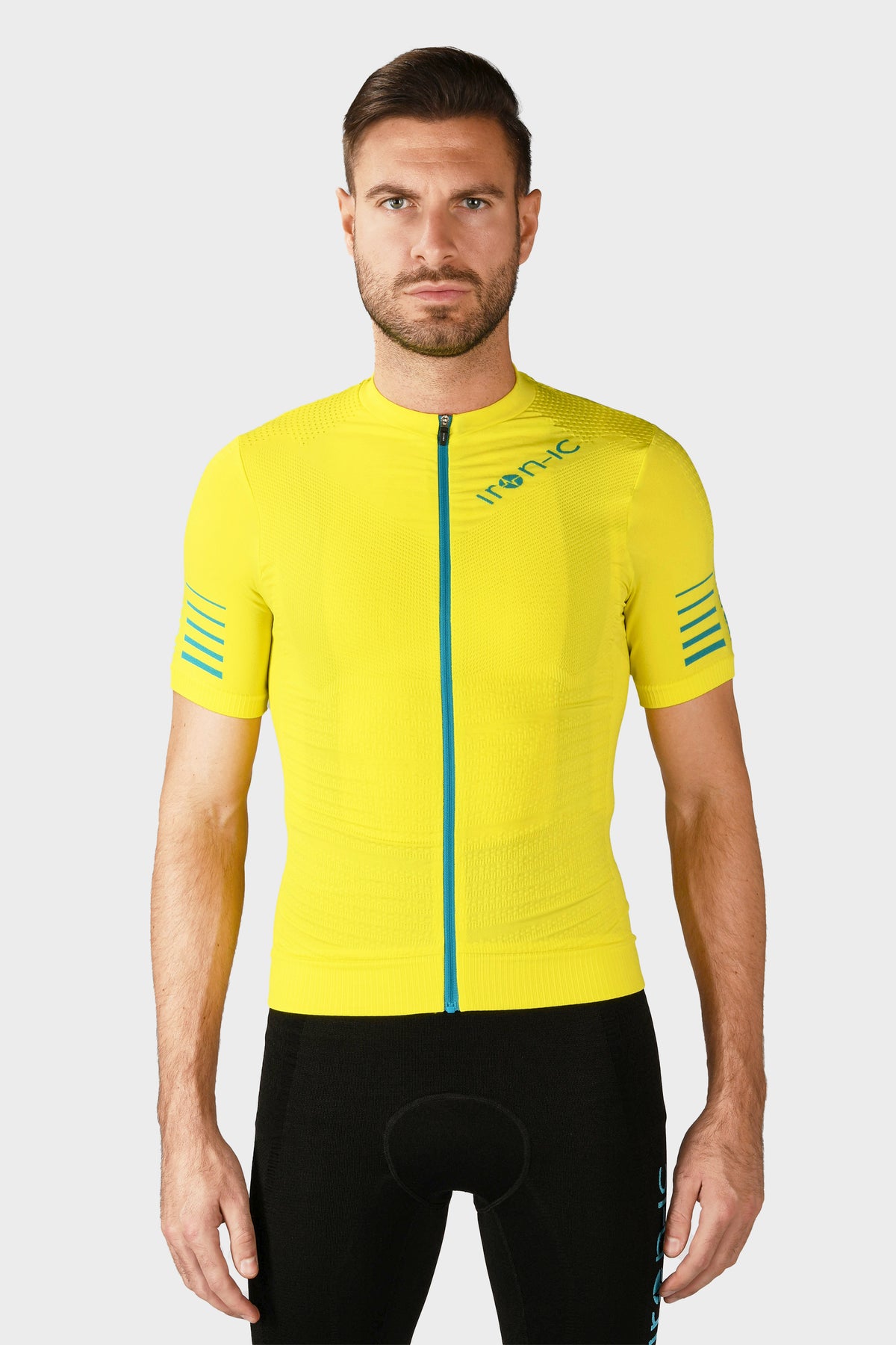 POWER Yellow Short-Sleeve Cycling Jersey - LIGHT