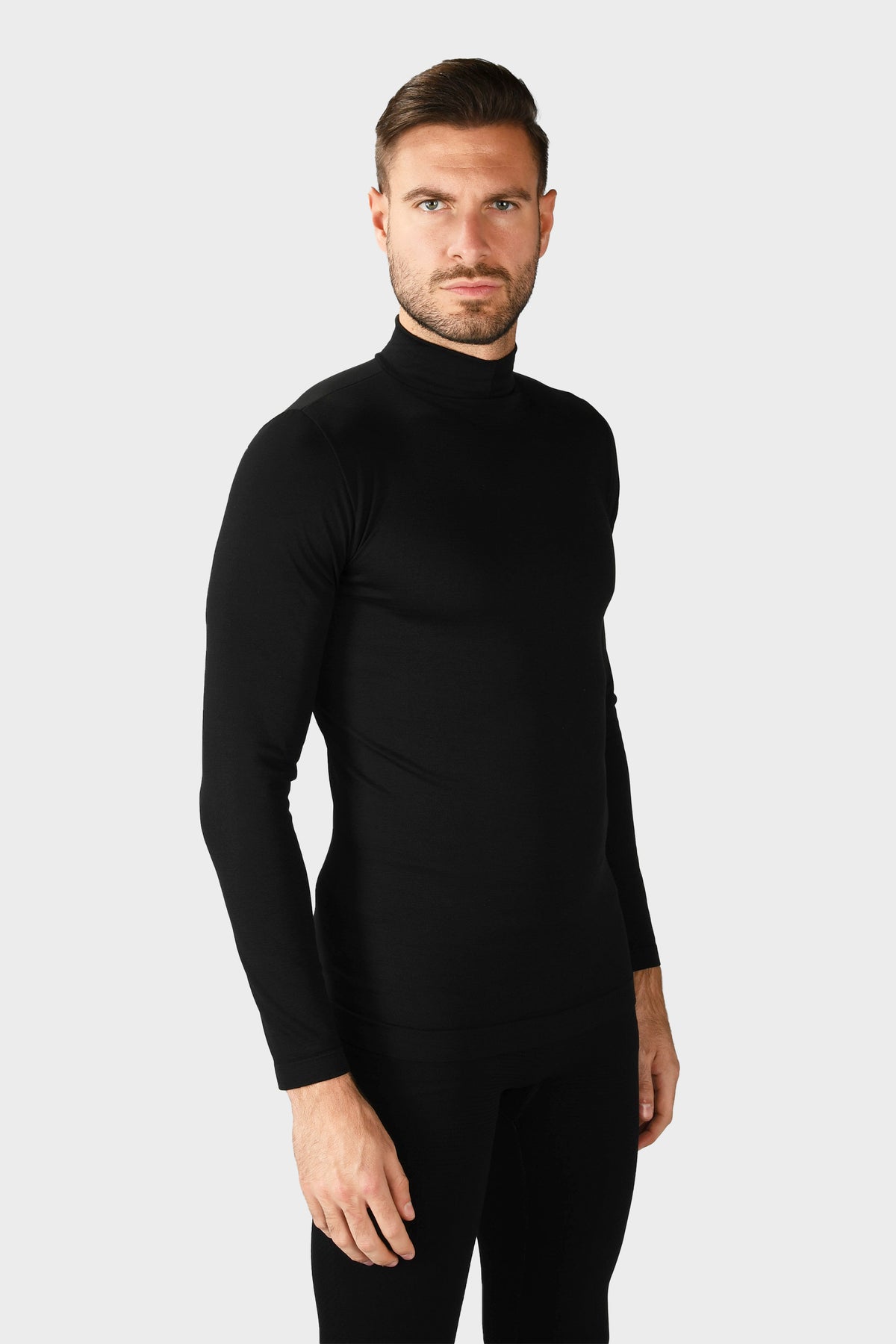 High-Neck Cashmere Baselayer Shirt - THERMIC