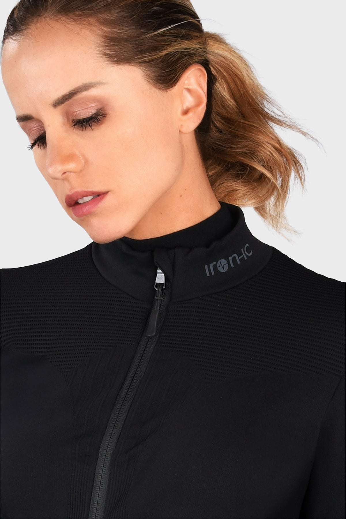 Techno Fleece High Neck Shirt with Full Zip - THERMIC