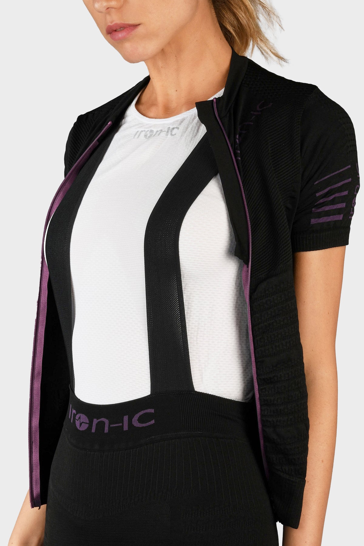 Maglia maniche corte ciclismo POWER Black Donna - LIGHT