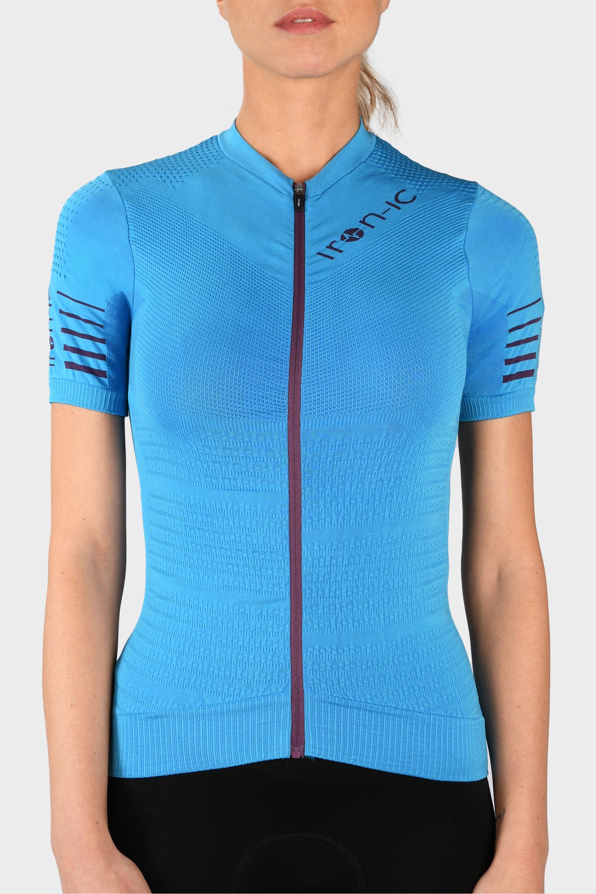 Short-Sleeve Cycling Jersey POWER Turquoise - LIGHT