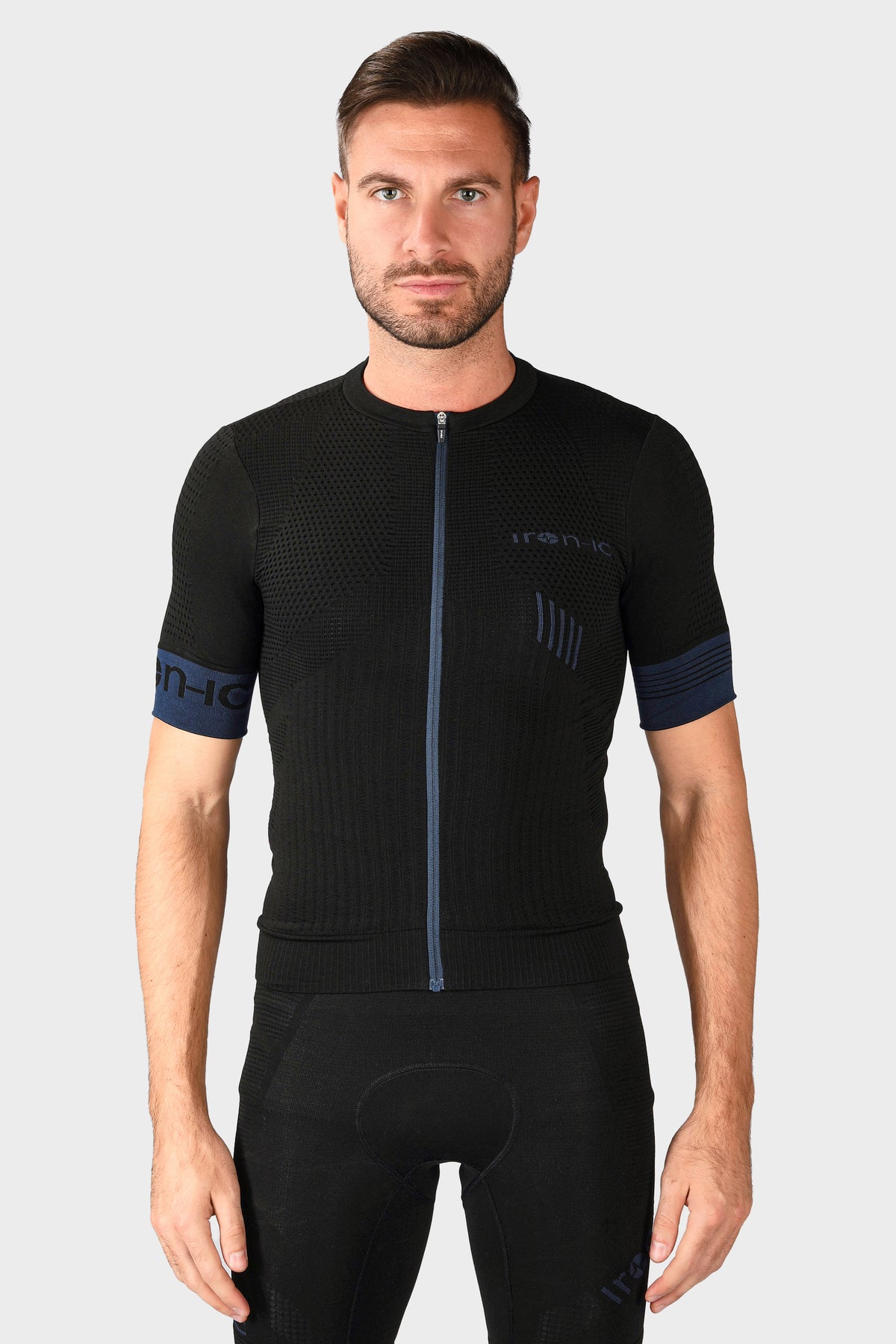 HERO Black Short-Sleeve Cycling Jersey - LIGHT