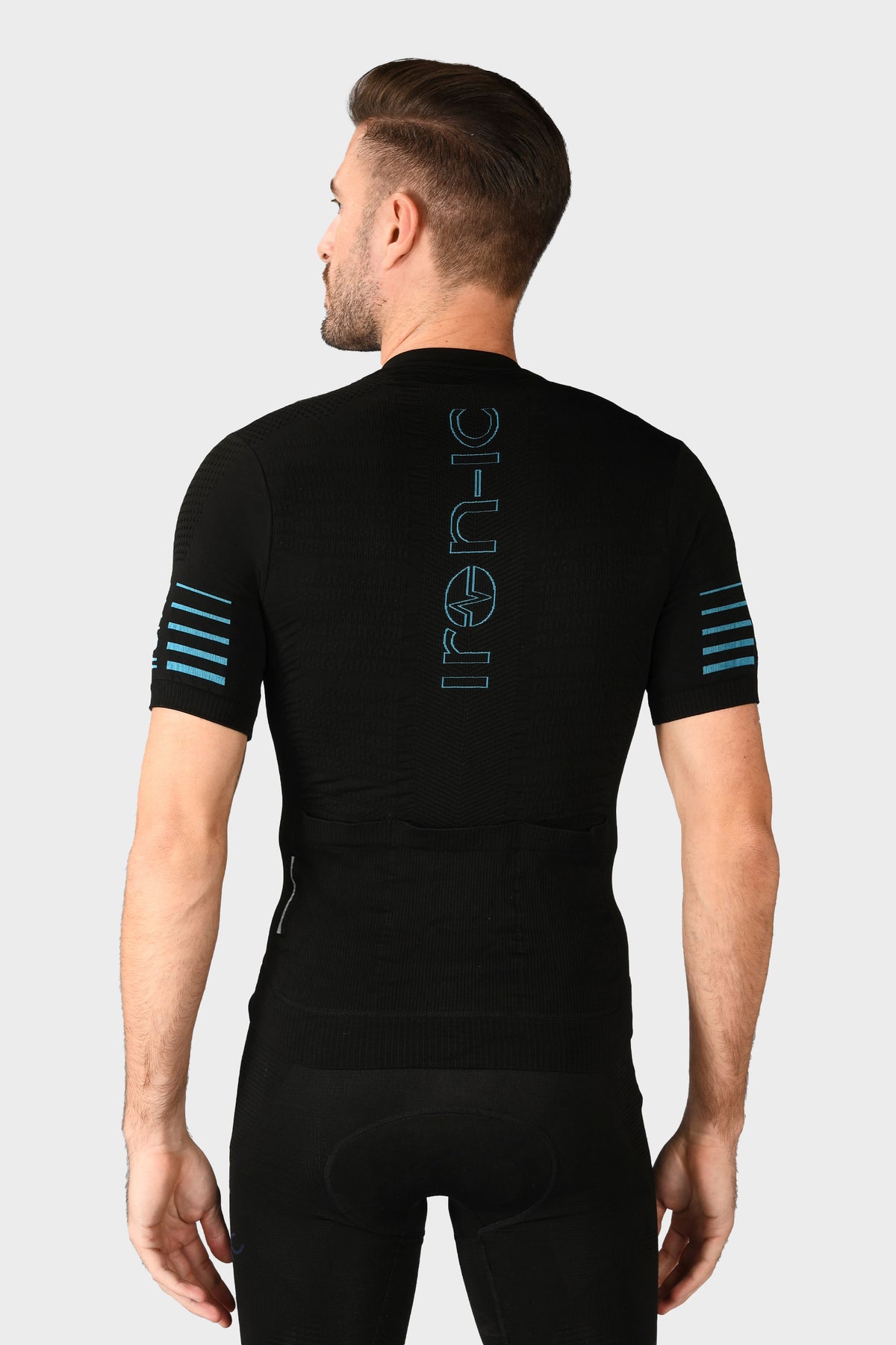 POWER Black Short-Sleeve Cycling Jersey - LIGHT