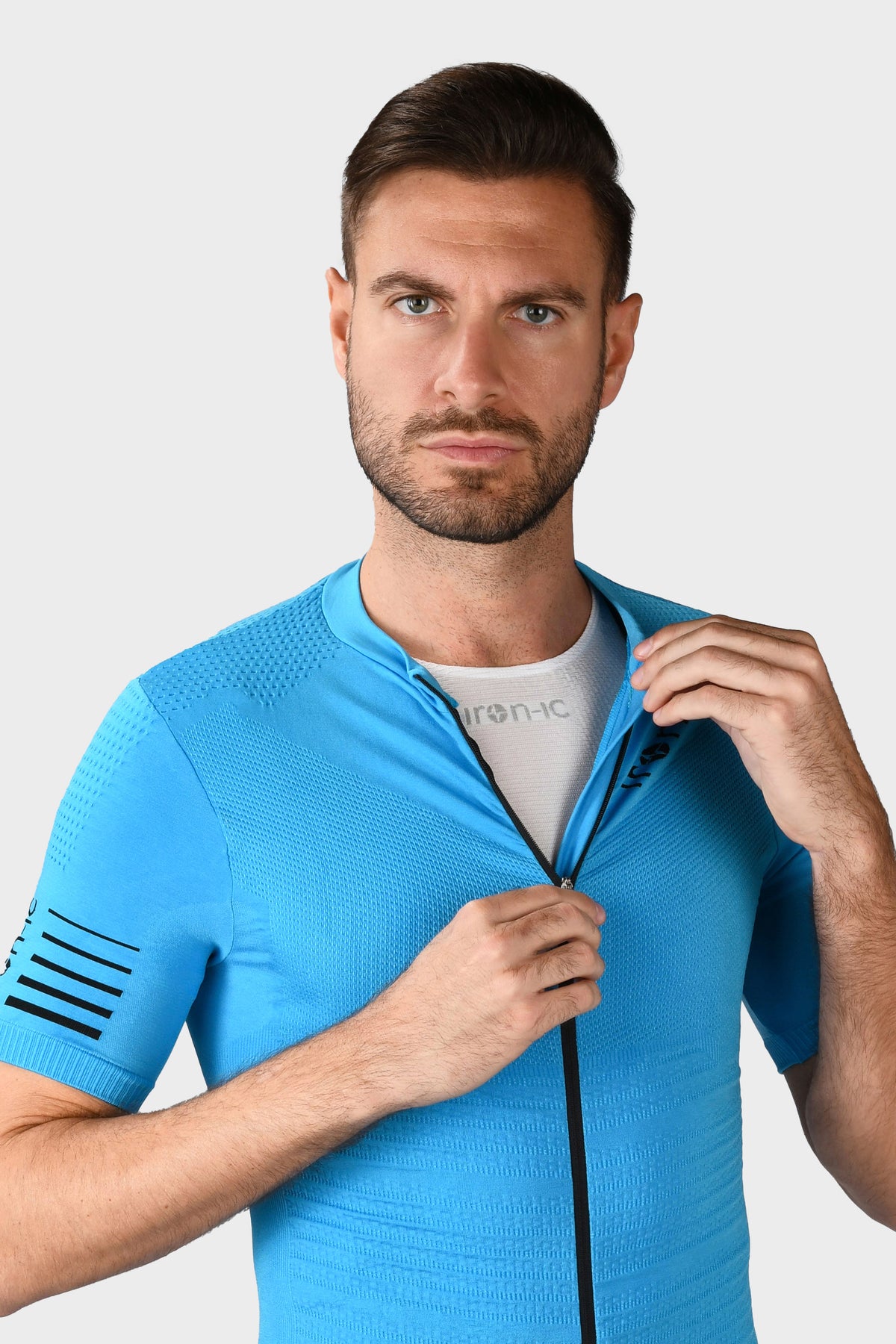 Maglia maniche corte ciclismo POWER Turquoise - LIGHT