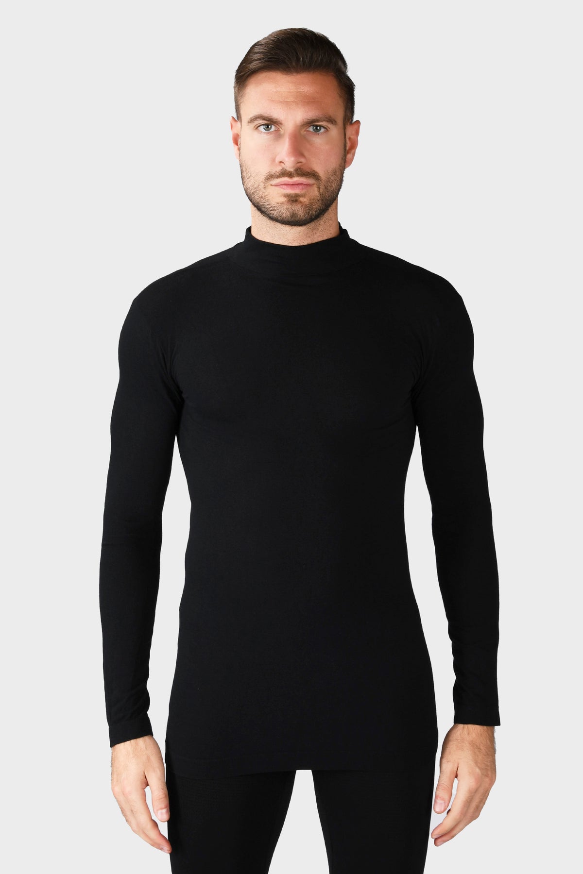 High-Neck Cashmere Baselayer Shirt - THERMIC