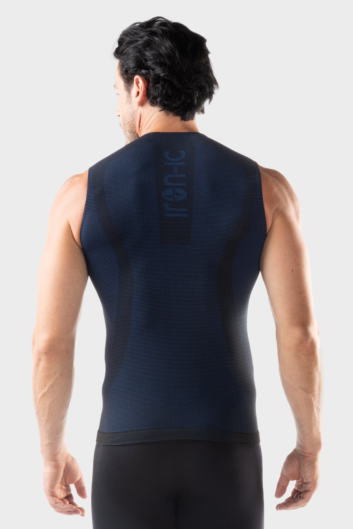 Evonet Ultra-breathable Micro-perforated Tank Top Black/Blue Unisex - LIGHT
