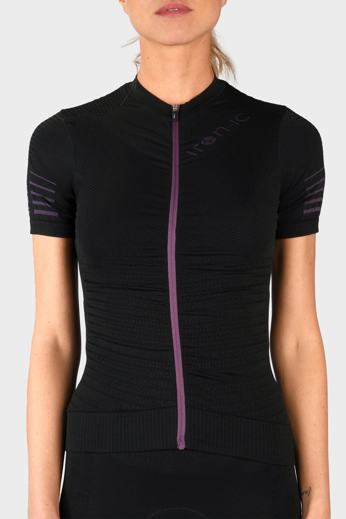 Short-Sleeve Cycling Jersey POWER Black - LIGHT