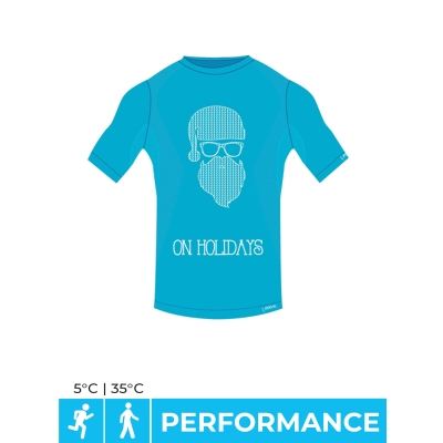 t-shirt holyday man performance +5° / +35° - blue