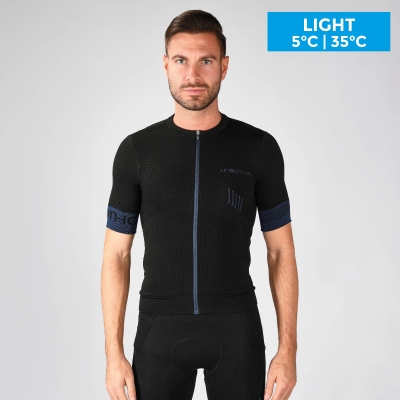 Maglia maniche corte ciclismo HERO Black - LIGHT