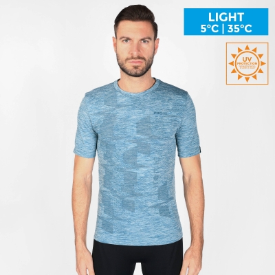 T-Shirt UV Protection Melange ZigZag - LIGHT