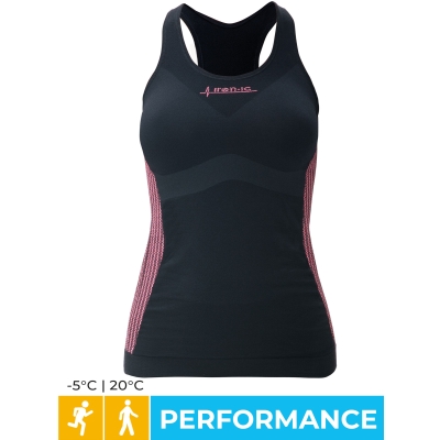 Sport camisole black-pink - woman performance +5° / +25°