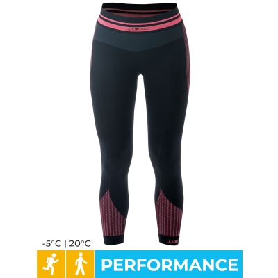 Leggings black-pink - woman performance +5° / +25°