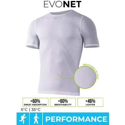 EVONET - T-shirt manica corta white unisex